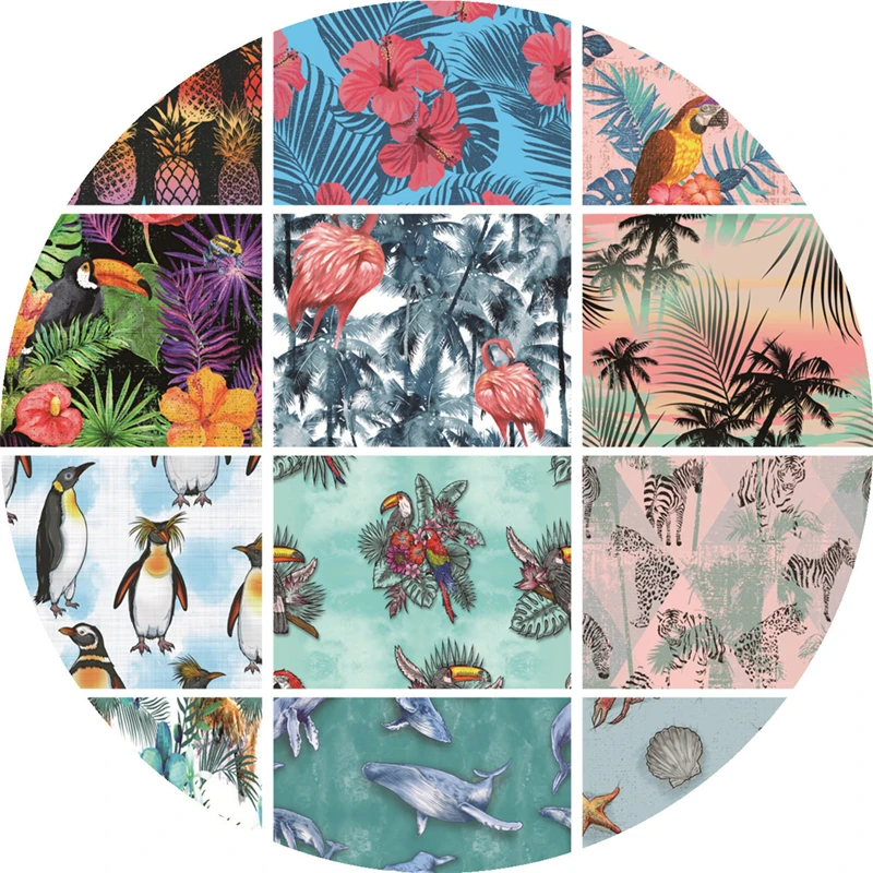 Custom floral printing 100% polyester fabric 300D 600D 900D double brushed knitted digital oxford printing fabric