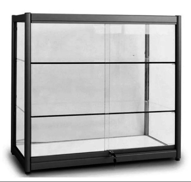 KEWAY Custom Store 70 Inch Full Vision Glass Display Cabinet showcase