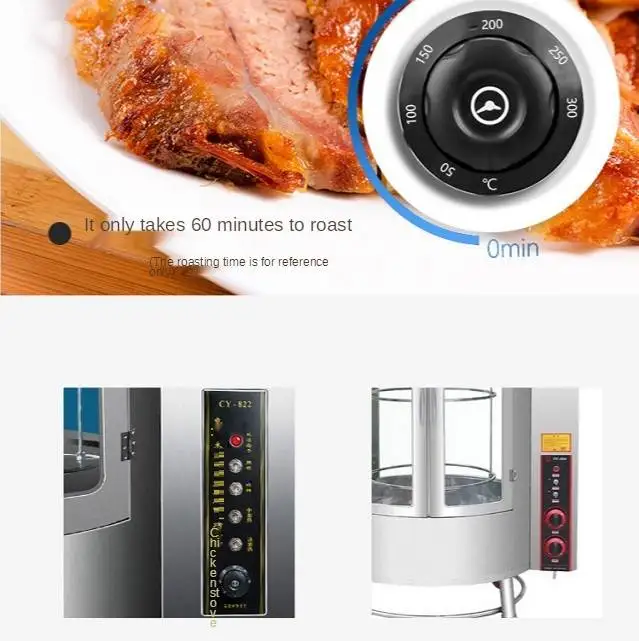 Electric Gas Diesel Chicken Roast Suckling Pig Beef Pork Jerky Grain Baking Equipment Baking Rotary Rack Machine Oven