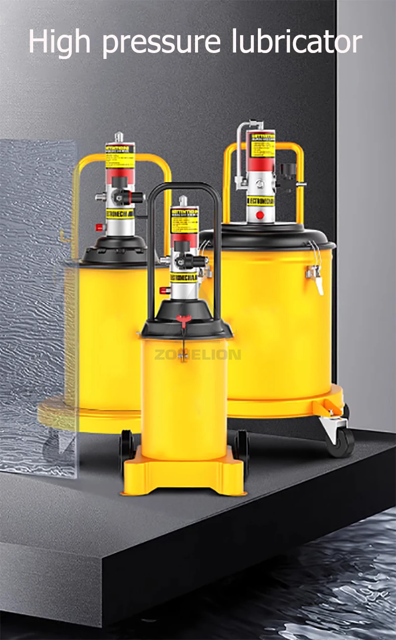 12L 20L 30L Factory Air Operated Dispenser Lubrication Bucket Industrial High Pressure Pneumatic Grease Pump with Grease Gun