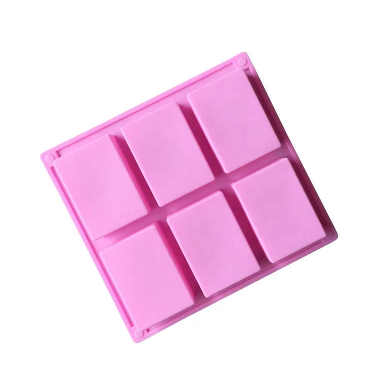 6 ячеек прямоугольная форма для мыла силиконовая ручной работы 6x100