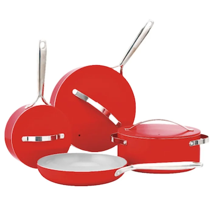 aluminum alloy caraway ceramic coating cookware set with ss handle