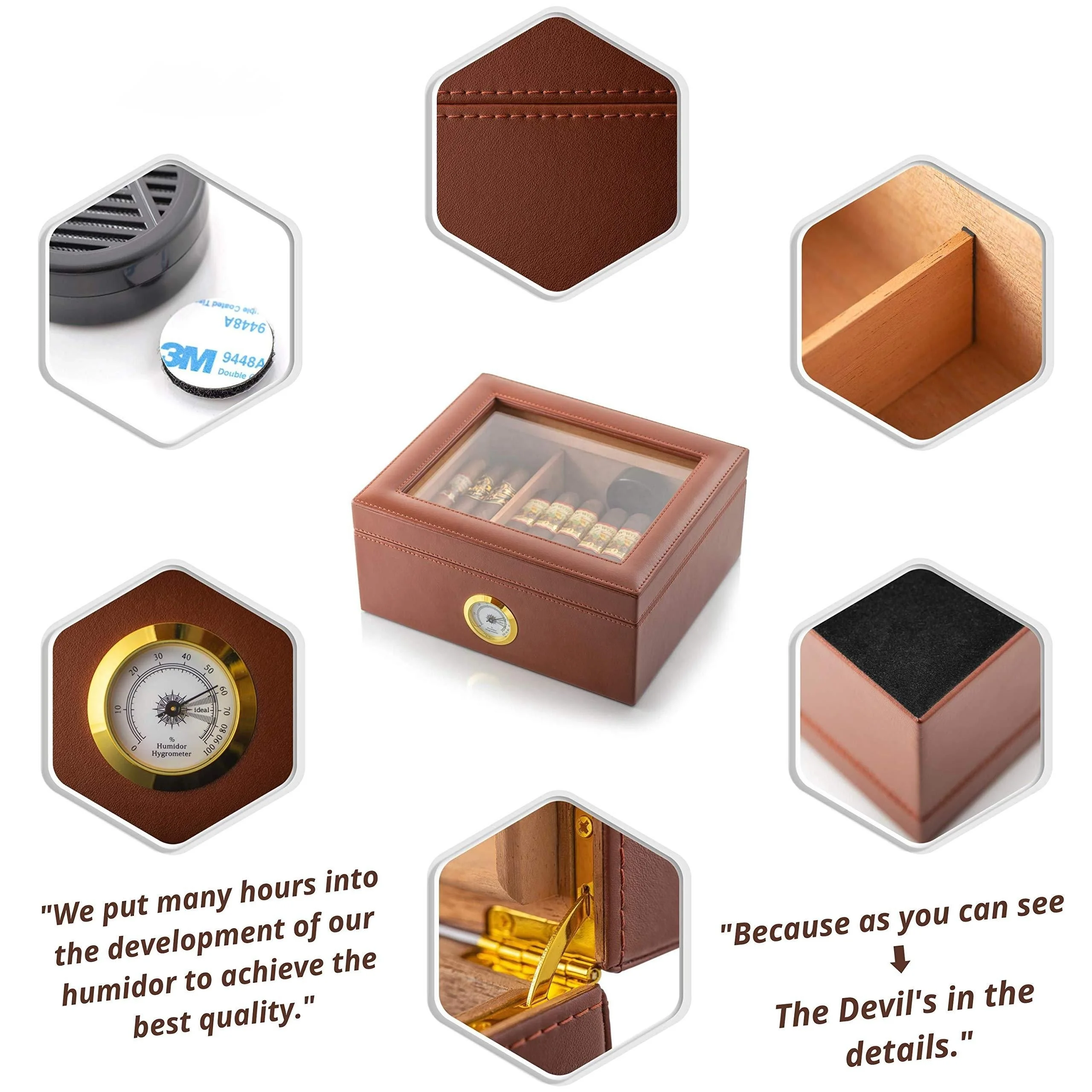 Деревянная прозрачная кожаная стеклянная коробка для сигар, коробка для сигар, подарки для сигар, хьюмидор для мужчин