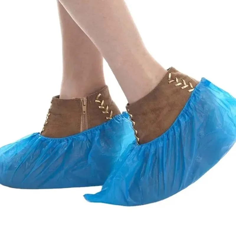 white disposable shoe cover disposable boot shoe cover disposable anti slip shoe cover