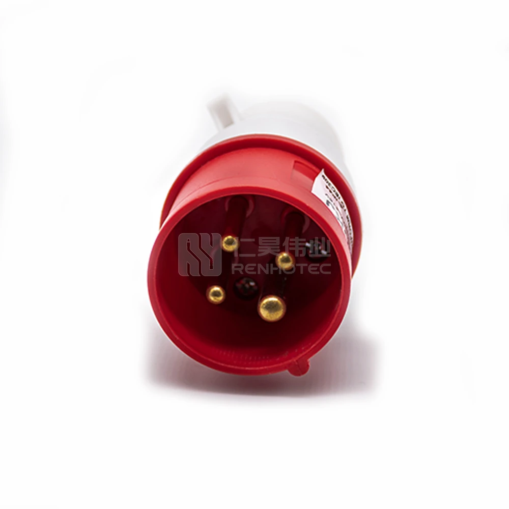 380V-415V Plastic Connector Industrial 16A-6H 3P+E Electrical Multi Pin Wire Plug