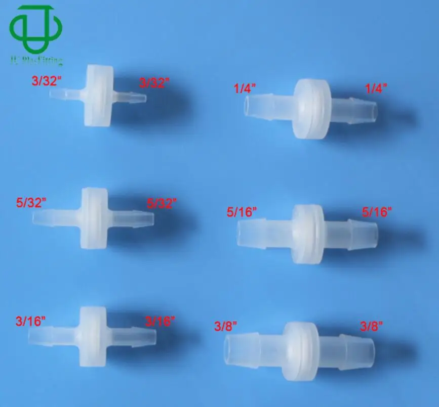 JU Plastic Rubber Tube Pipe Hose Barb Micro Membrane Check Valve Filter