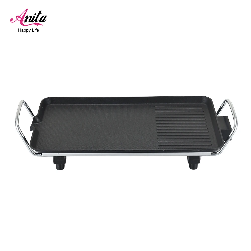 42x24cm electric grill pan outdoor electric bbq grill pan electric grill with hot pot