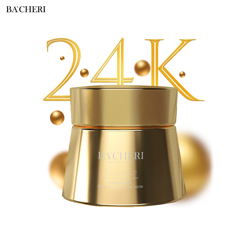 Custom 24K Gold Facial Mask Private Label Anti-Wrinkle Whitening Nourishing Collagen Dry Skin Neck Herbal Honey Scented Powder