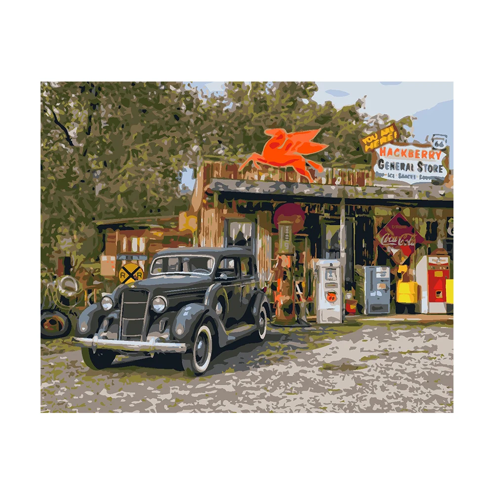 DIY 5D Painting By Numbers Paint Kit Canvas For Kids Custom Children Adult Picture Art Crafts City Scenery