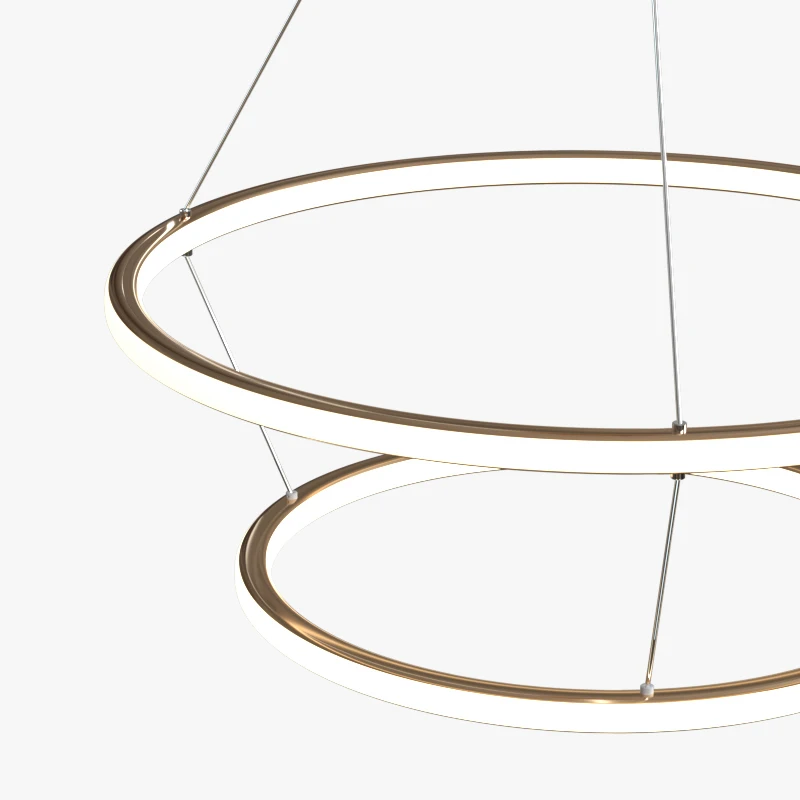 Round Square Shape hotel bar cafe decorative modern style indoor chandelier hanging pendant lamp led ceiling light