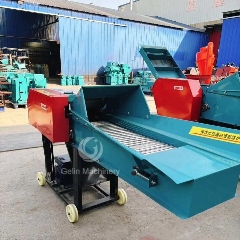 Electric farm diesel gasoline engine straw mini animal feed silage grass chopper cutting chaff machine