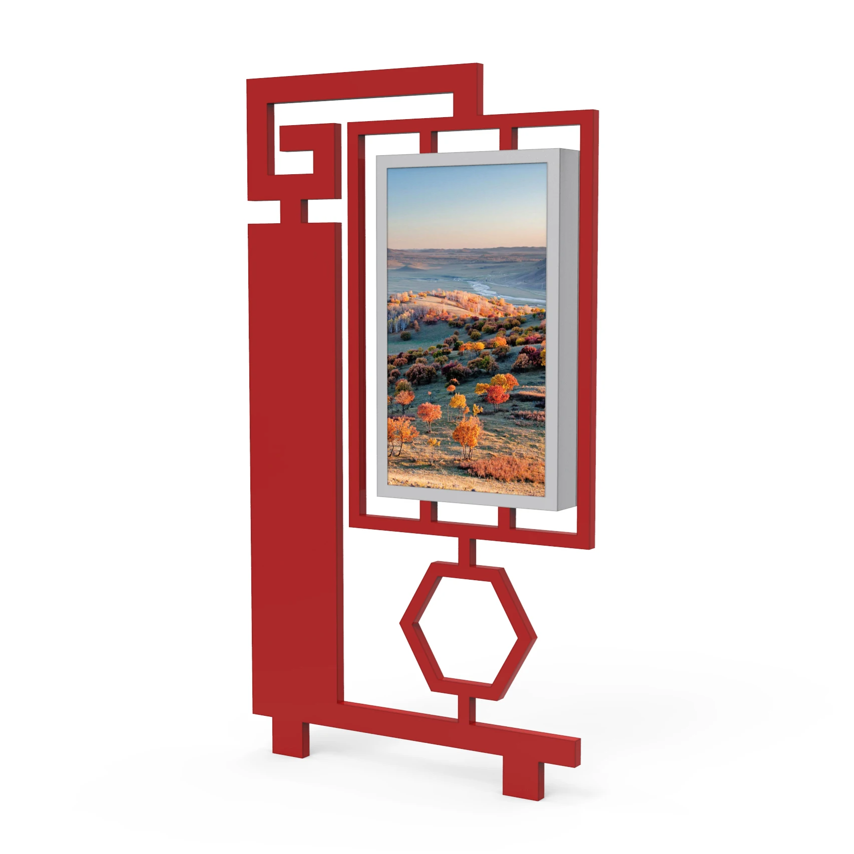 China fashion design of outdoor LCD signage TV and monitor for advertising post with waterproof and anti-reflection