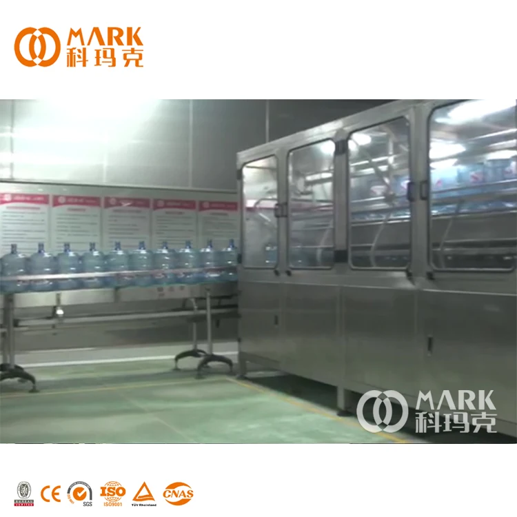 5 Gallon / 19L Bottled Drinking Water Washing Filling Capping Packaging Machine Production Line