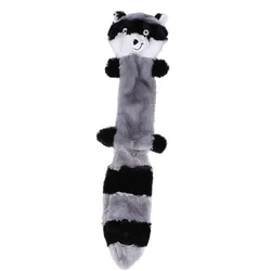 Pet dog cat skinny no stuffing squeaky plush dog sound toy puppy squeak toys raccoon squirrel tiger fox lion