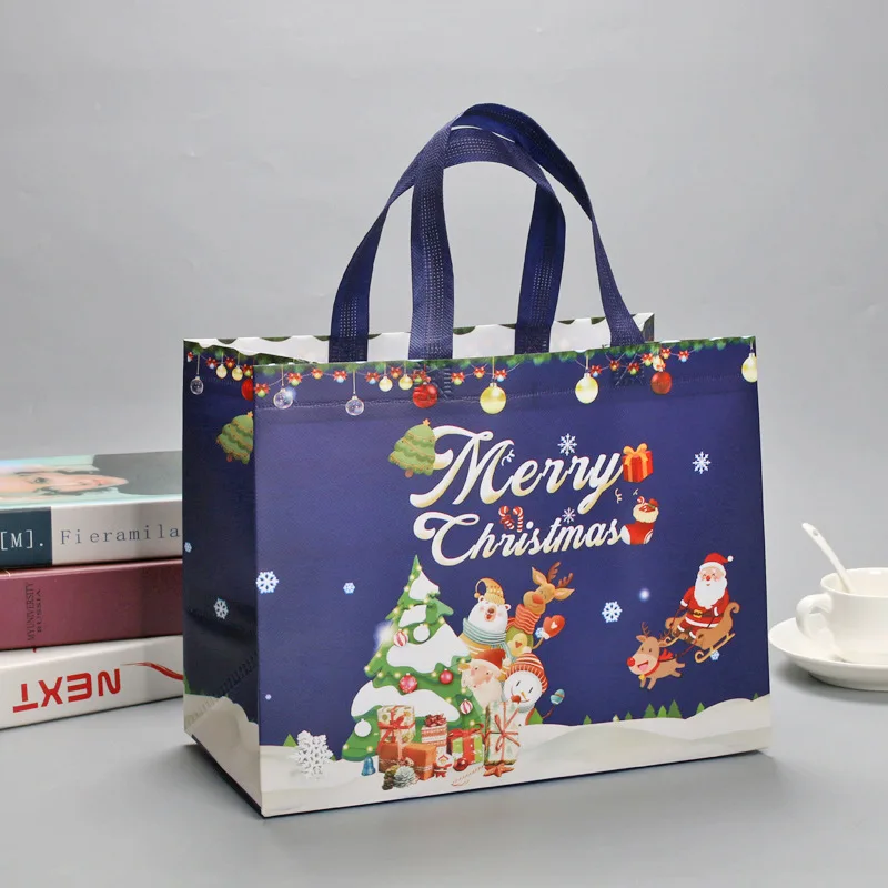 Wholesale Gift Bags Non Woven Degradable Promotional Christmas Shopping Bag