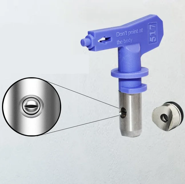 2024 Blue Series 5 Reversible Powder Spray Extended Nozzle Tip Airless Paint Spray Gun Tip