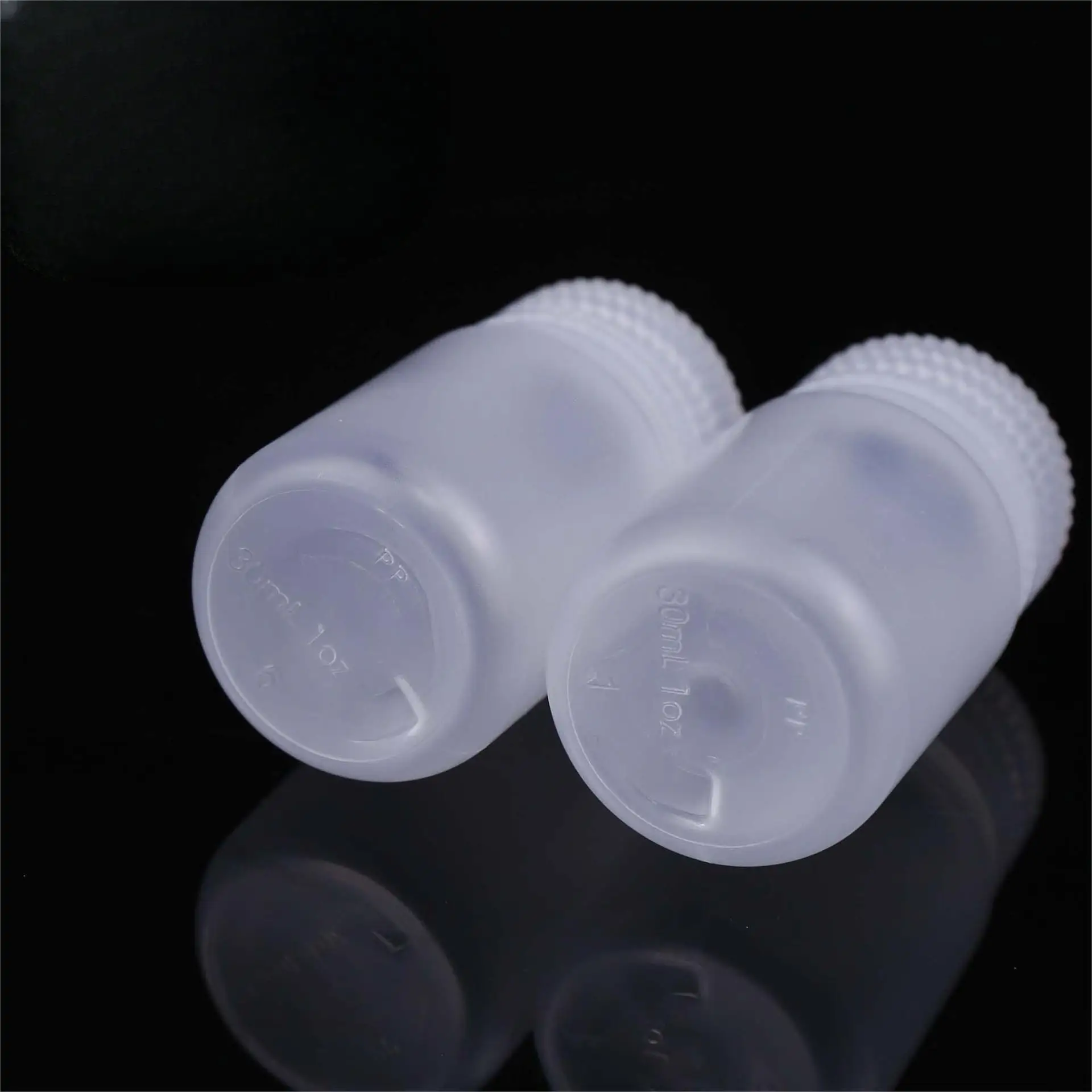 30ml reagent PP plastic packaging high temperature resistant sample vials transparent pigment powder dispensing bottle