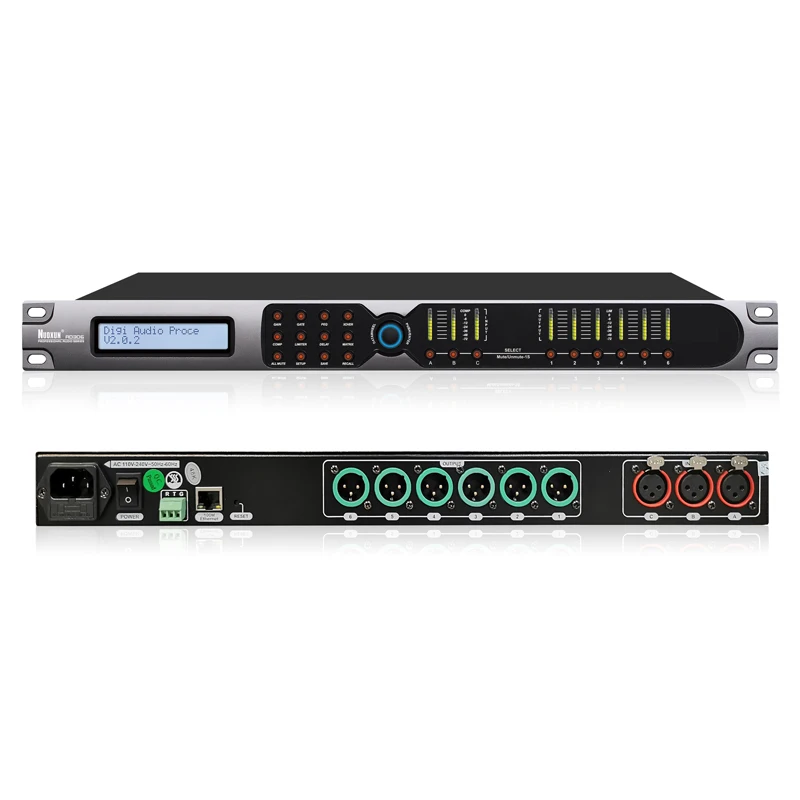 AD306 48K DSP processor audio 3 in 6 out karaoke digital sound processor audio Church stage conference professional
