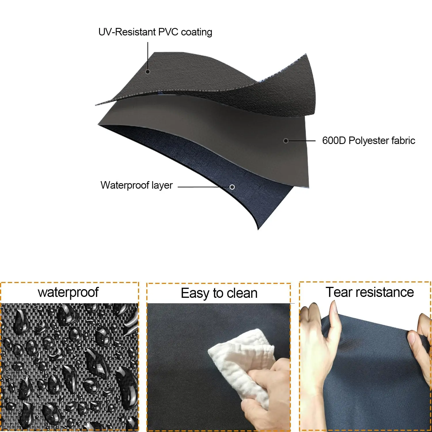 Outdoor Storage Box Cover for Keter XXL 230 Gallon Deck Box Waterproof Outside Storage Bench Deck Boxes Covers Black