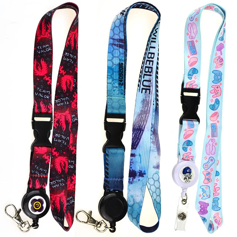 Cheap Breakaway Lanyard With ID Card Badge Reel Holder Nurse Teacher Lanyards Polyester Custom Neck Strap Cute Keychain Lanyards