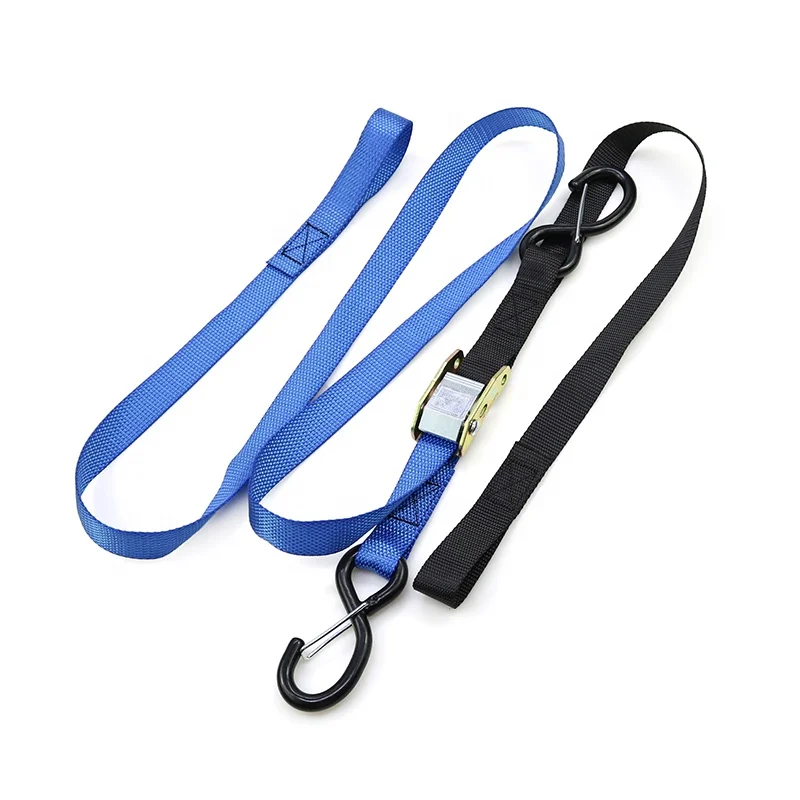 550kg 1-Inch Motorcycle Top Case Handle Strap Motorcycle Tie-Down Straps With S Hooks