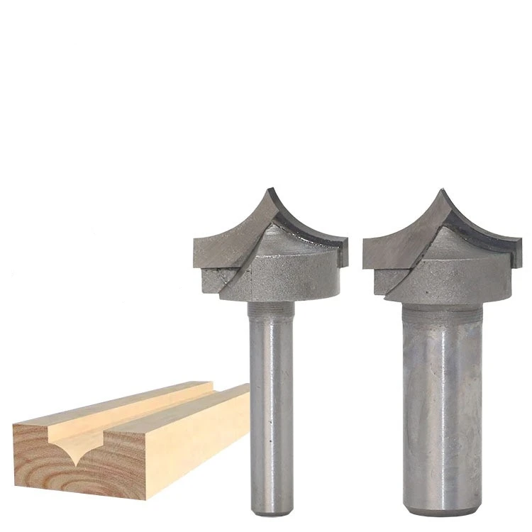 woodworking pointed carving cutter trimming machine line router bit inverted arc end mill rounded corner milling cutter