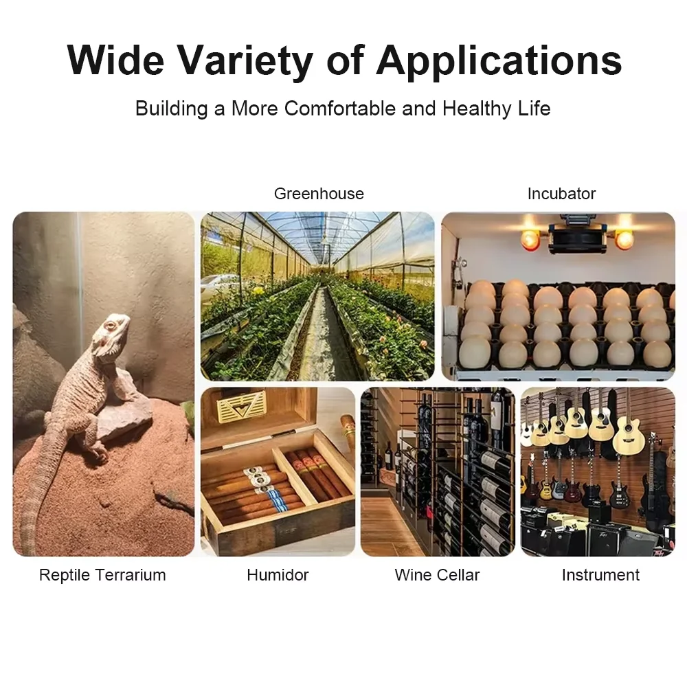 Power Adapter Type-C Tuya New Smart Home Product WiFi Smart Temperature Humidity Monitor With 2 Sensors Kit