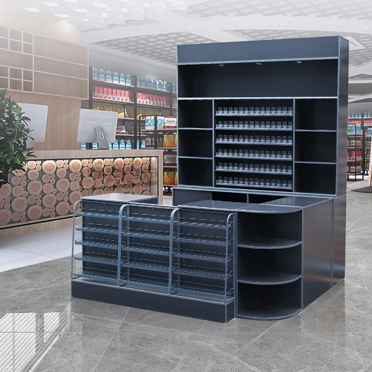 Factory price Small retail supermarket checkout counter for sale cashier desk