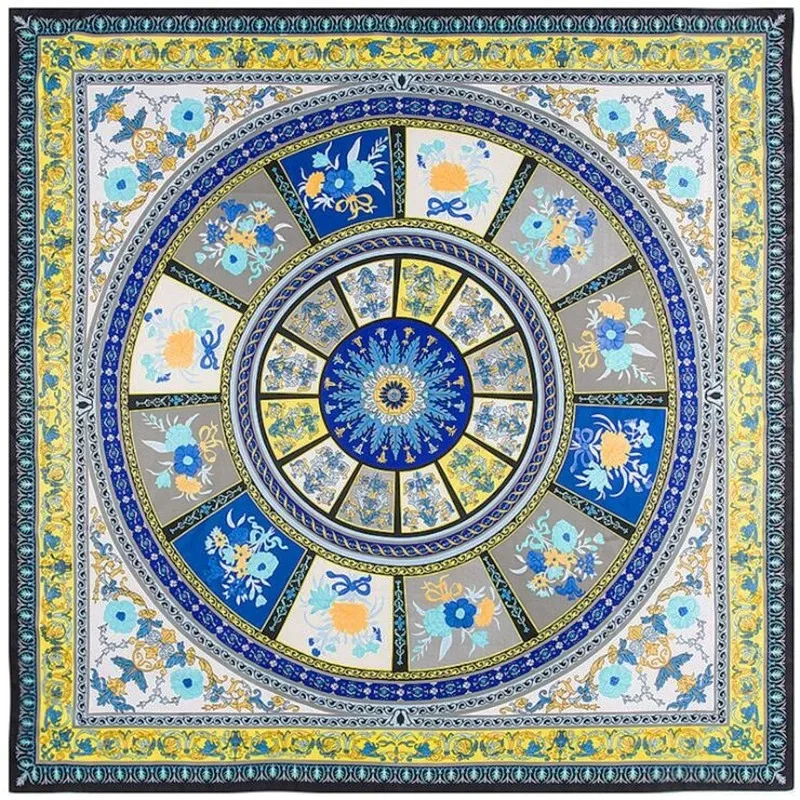 New Pattern Silk Printed Scarf Custom Design Pure Silk Scarves For Ladies