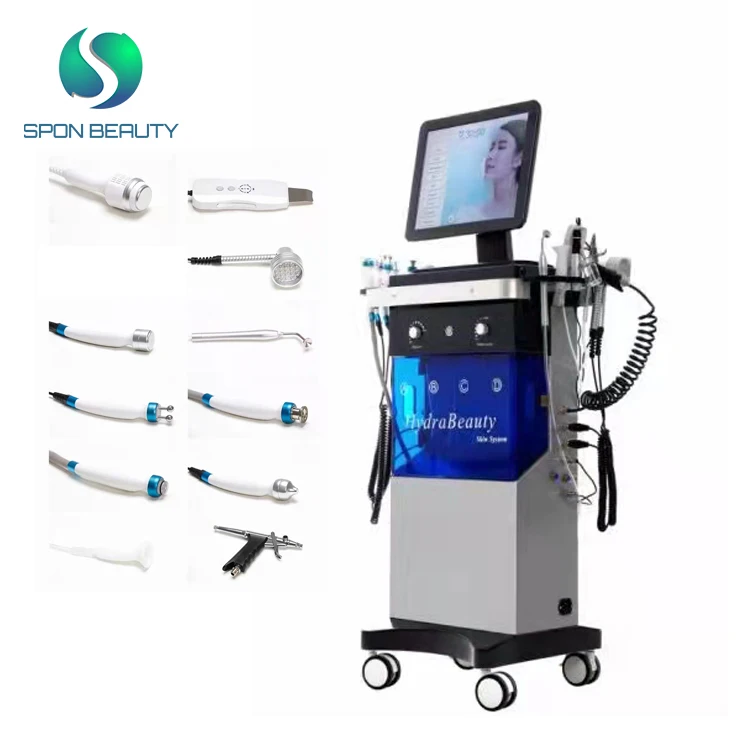 professional Hydro Dermabrasion Aqua Dermabrasion and Hydra Microdermabraision Machine Blue Metal Technology Anti Power