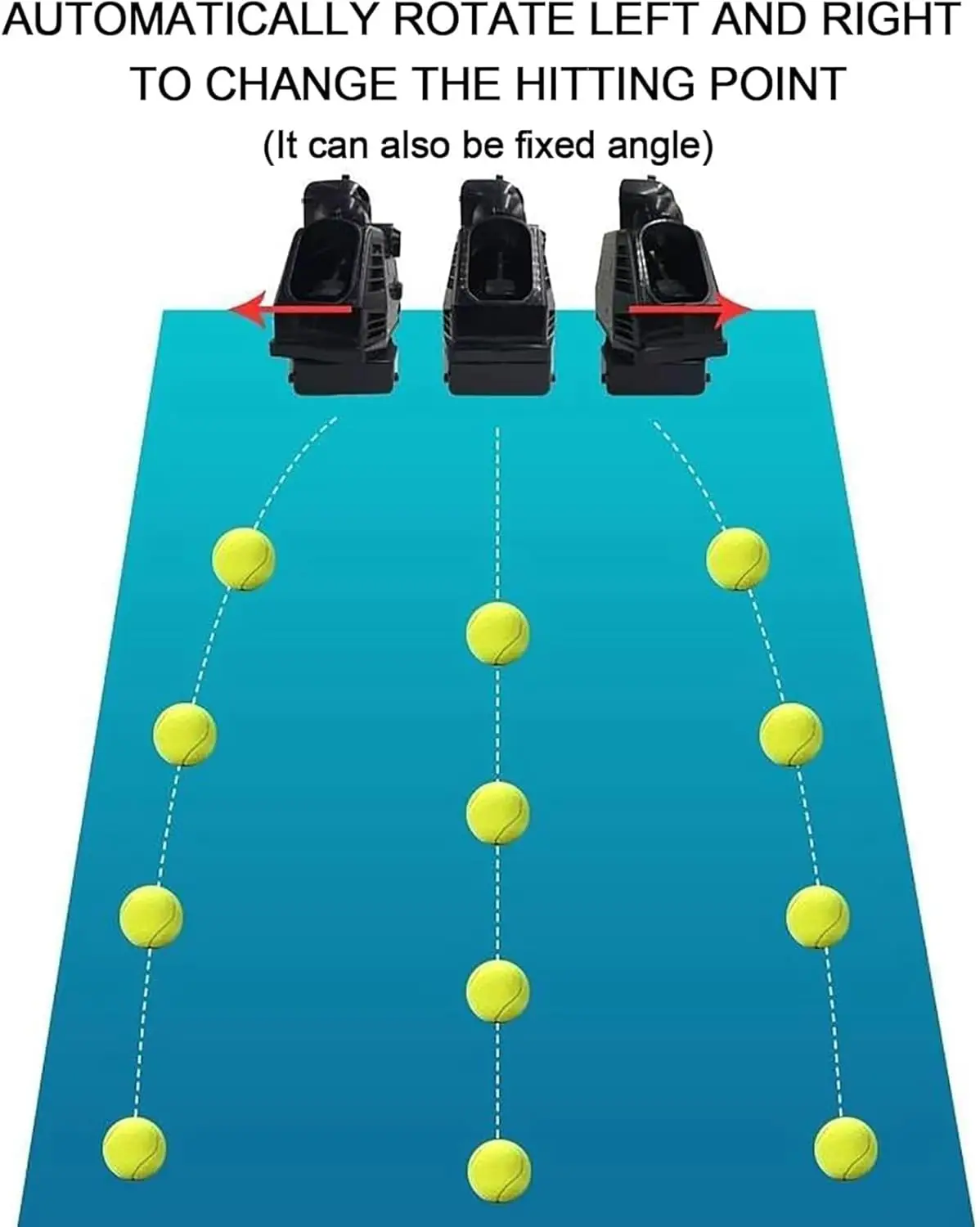 Portable Tennis Padel Pickleball Serving Machine With Slide Rail Ball Throwing Machine Tennis Practice Aid Machine