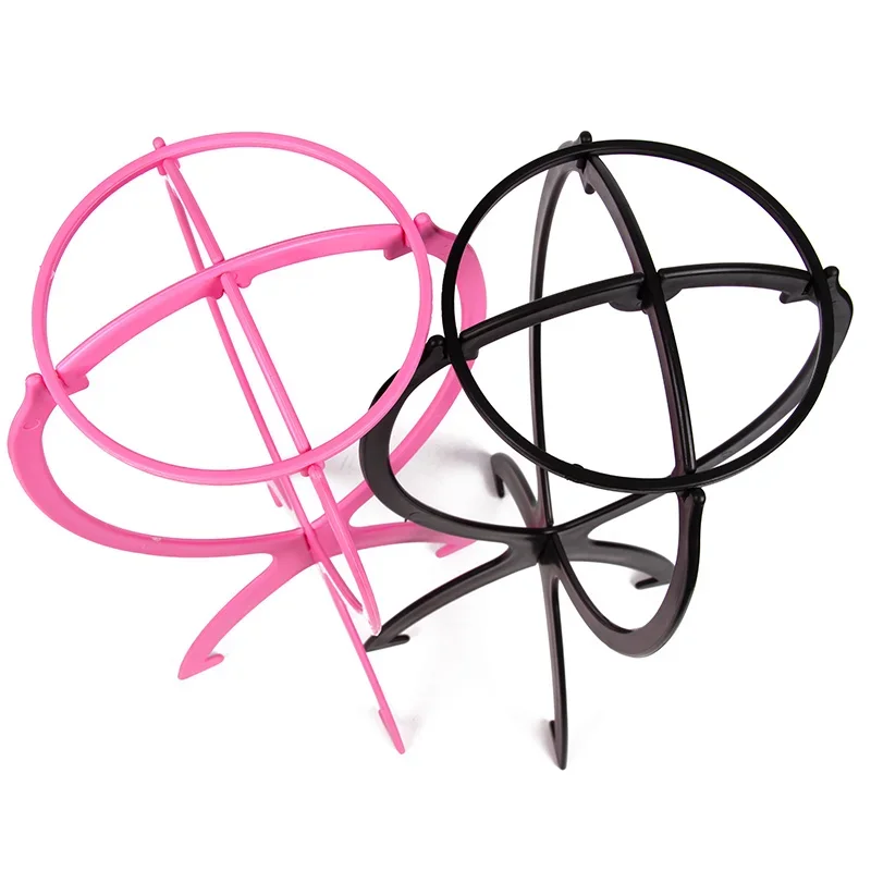Adjustable Plastic Wig Stand Holder Stand For Hat Display Wig Head Holders Mannequin Portable Folding Wig Stand