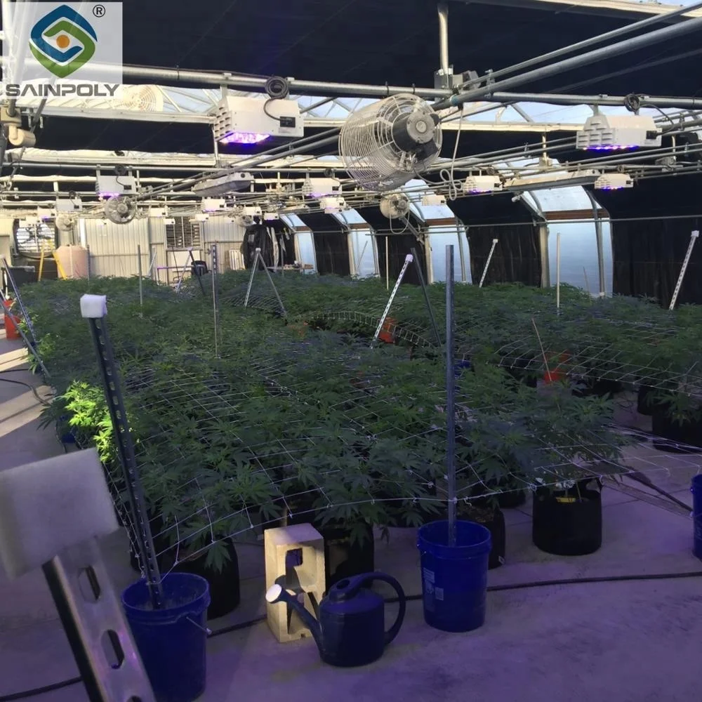 The Cheapest SAINPOLY Plastic Film Blackout Light Deprivation Greenhouse for Sale