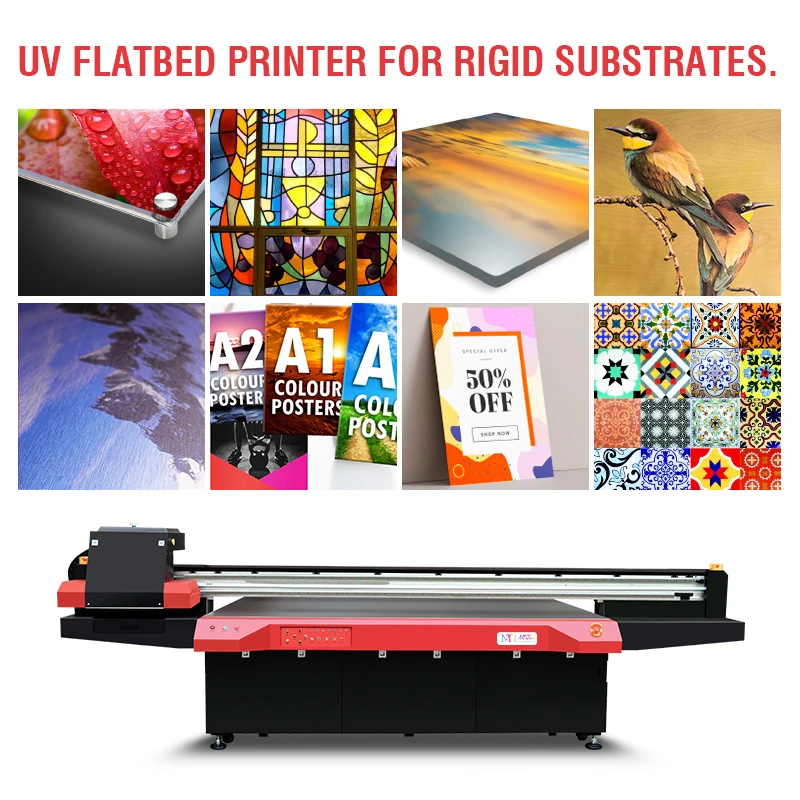 Large Format UV Flatbed Printer 2513 for Various Rigid Substates Printing (Ricoh Gen5/Gen6 Heads, 2500mm*1300mm)