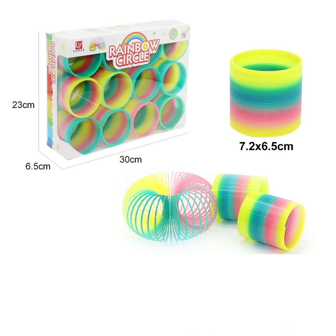 12pcs/set Rainbow Circle Toy