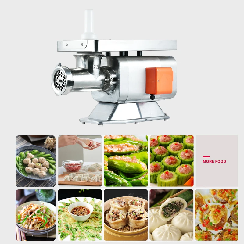 Kiyma Makinasi Picadora Industrial China Commercial Stainless Steel 12 22 32 Meat Mincer Electric Meat Grinder Machine