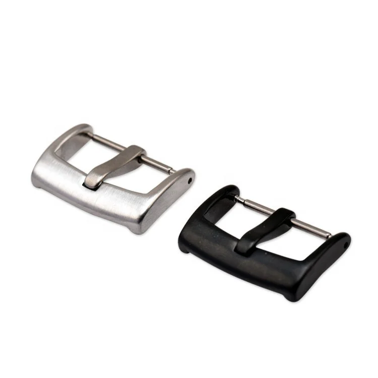 Durable 16mm 18mm 20mm 22mm black and silver metal watch clasp buckle watch strap buckles