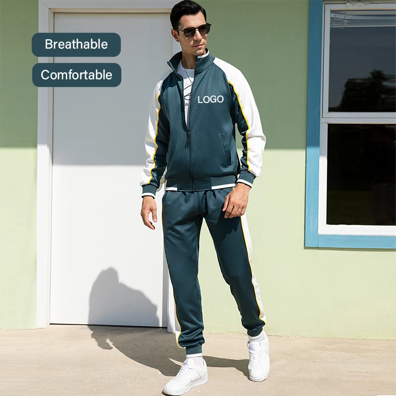 2023 New Long-sleeved Comfortable Breathable Jacket Set Sportswear  Tracksuits Sports Leisure Suit For Men