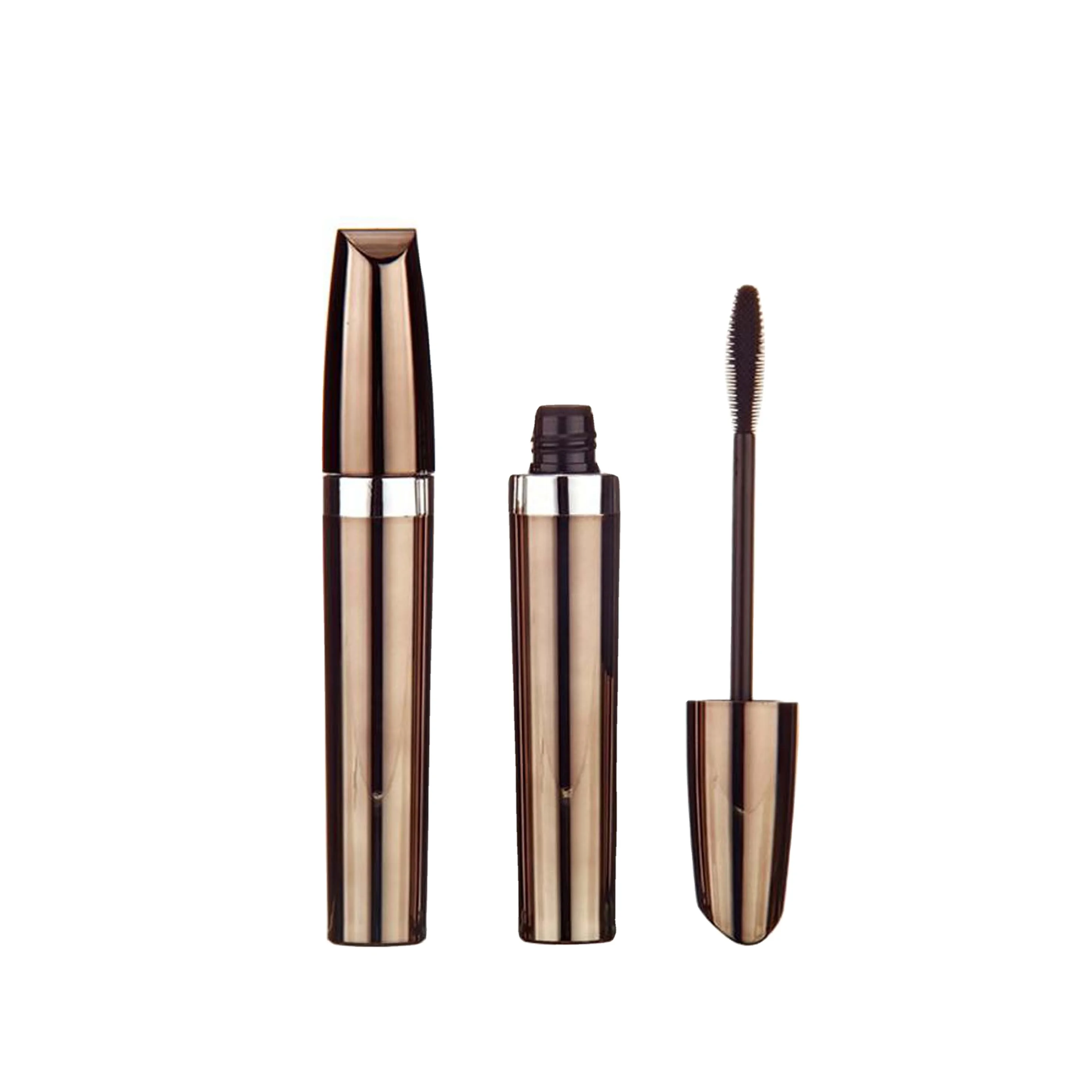 High quality round brown cosmetic packaging empty mascara tube