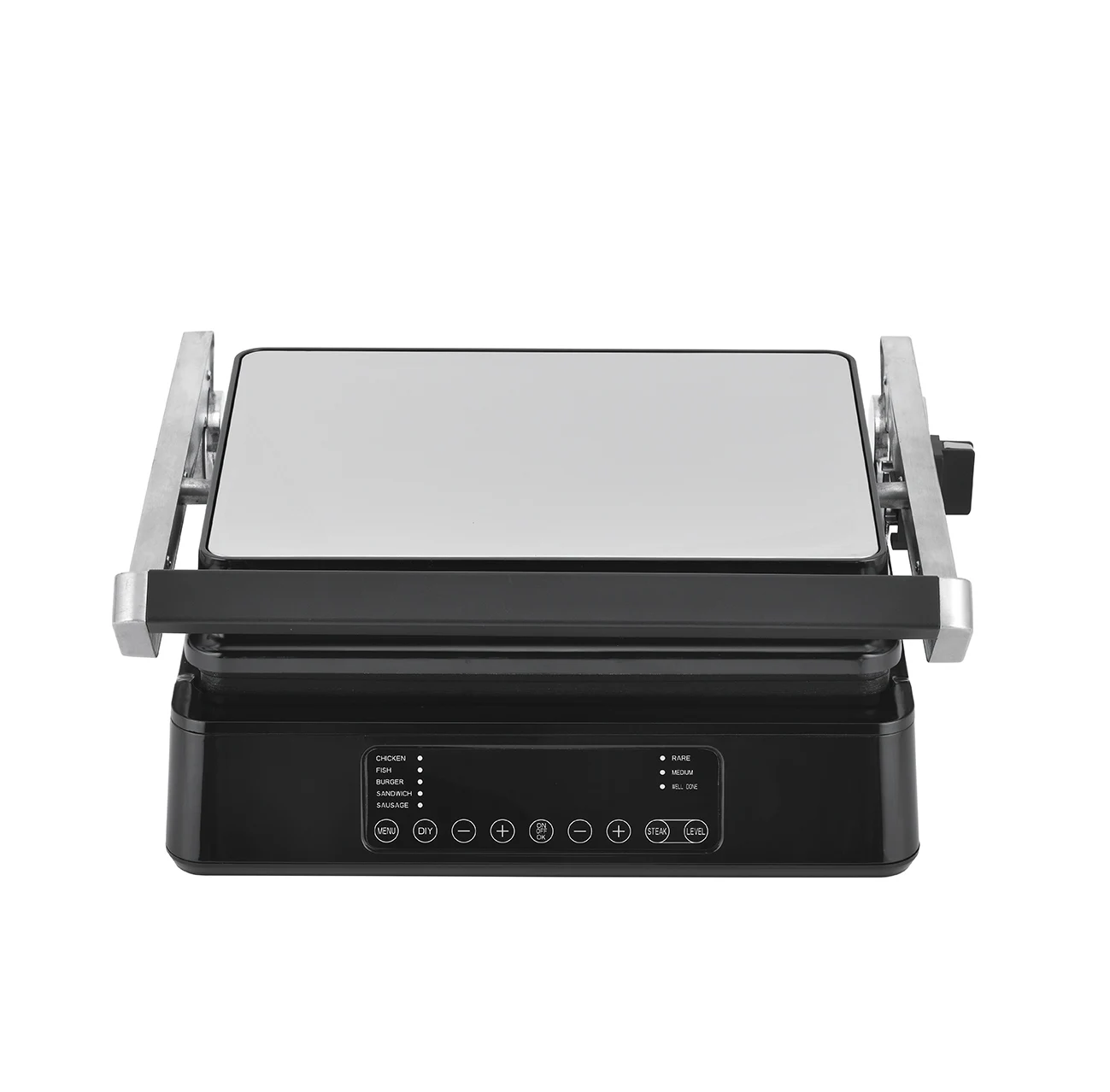 SUNWJN Deluxe Health Grill With Press Sandwich Toaster Floating Hinged Lid For Even Cooking Toasting