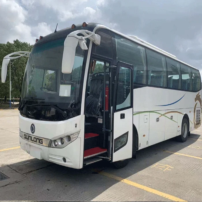 Right Hand Drive 32 Seaters Second Hand Passenger Bus for SunLong Customized Used RHD Coach Double Doors City Buses for Sale