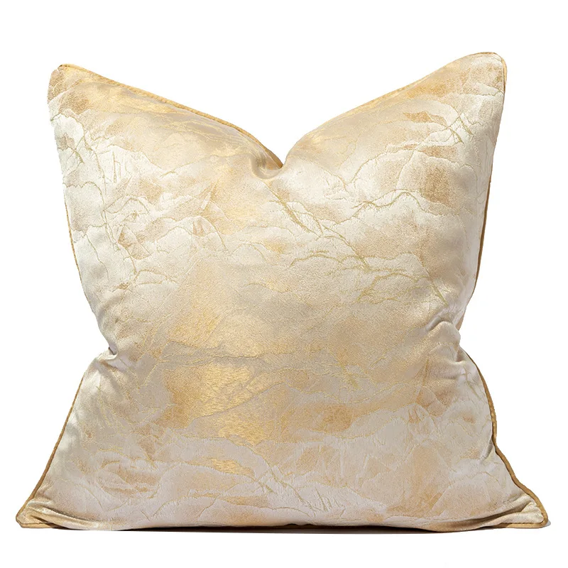 Luxury Throw Pillow Covers Home Decorative Pillows for Couch Sofa Living Room Bedroom Cars 18x18inch gold color In Stock