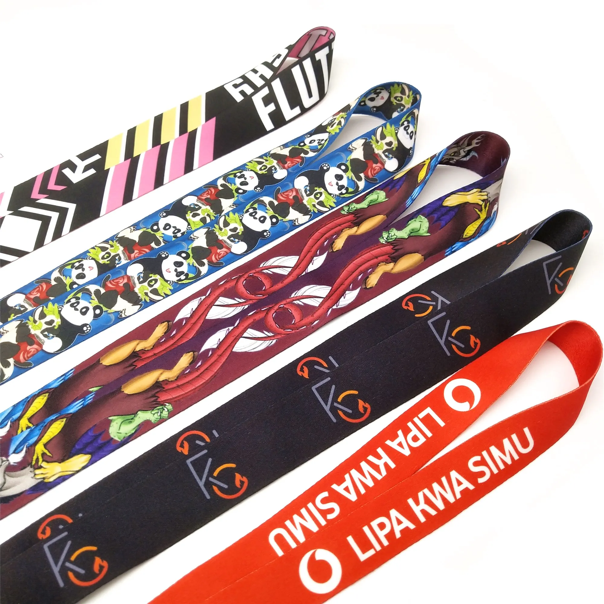 Personalized Custom Printing Logo Lanyard Sublimation Polyester Neck ID Lanyard