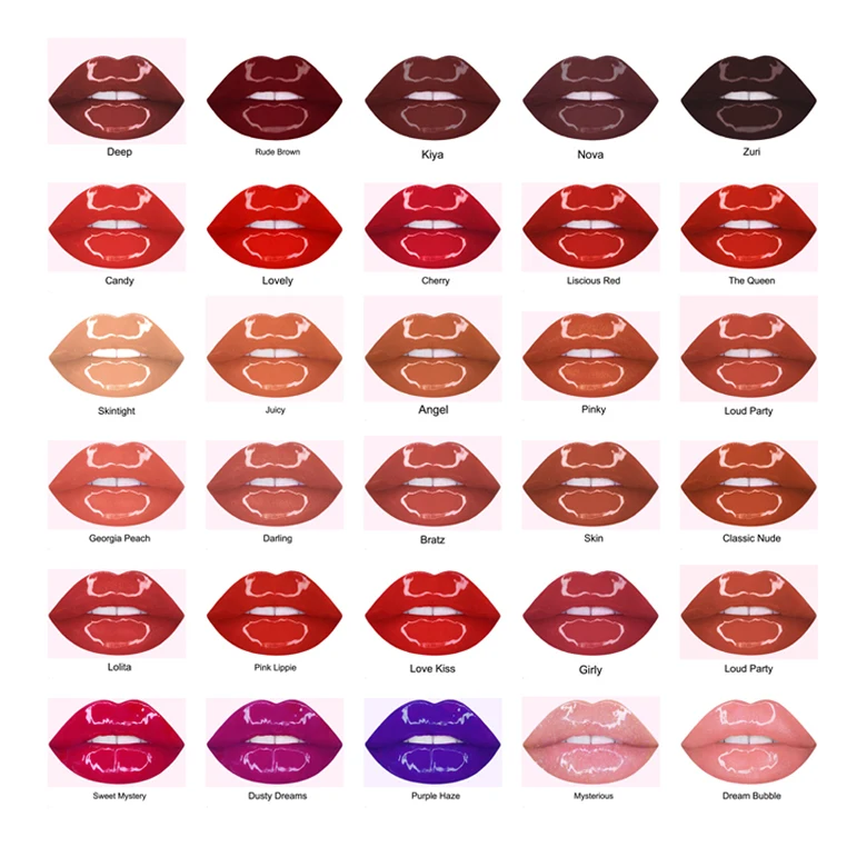 Custom Glitter Shiny Private Label Lipgloss Wholesale Lip Plumping Lip Gloss Pigment