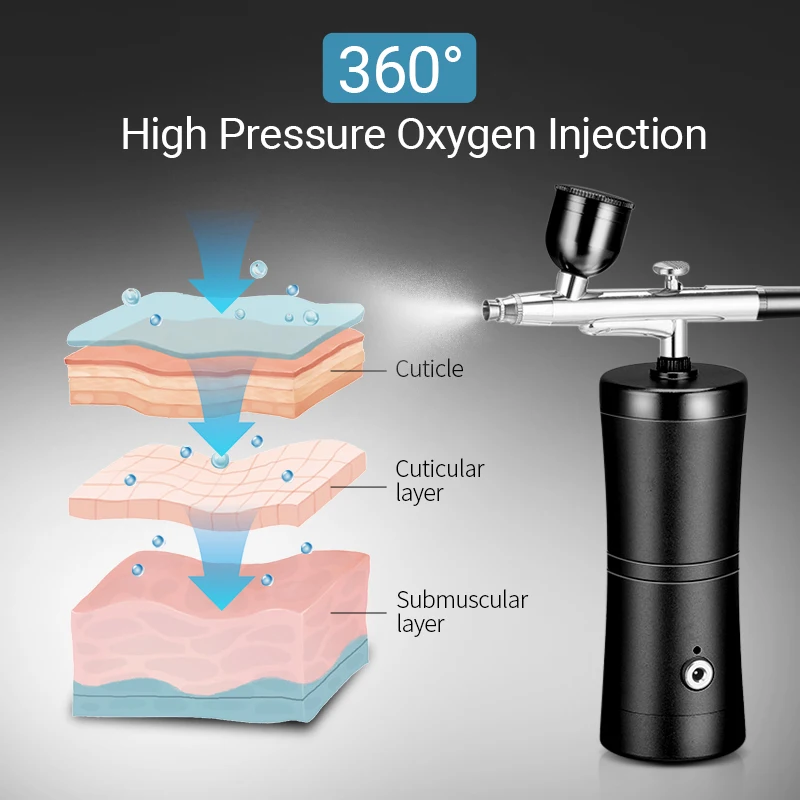 Spray Gun Cordless Airbrush Compressor for PMU Makeup Nail Art Cake Decoration Air Brush Machine for Eyebrow Tint