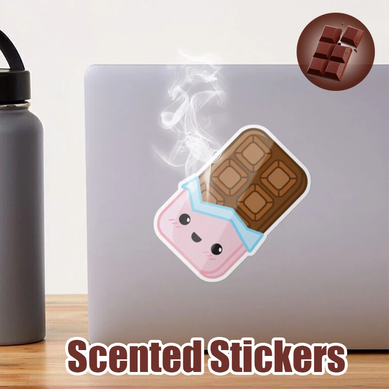 Custom Fruit Flavour Stickers Scented Sticker Fragrance Scraping Label Reward Scratch And Sniff Adhesive  Vinyl  Stickers