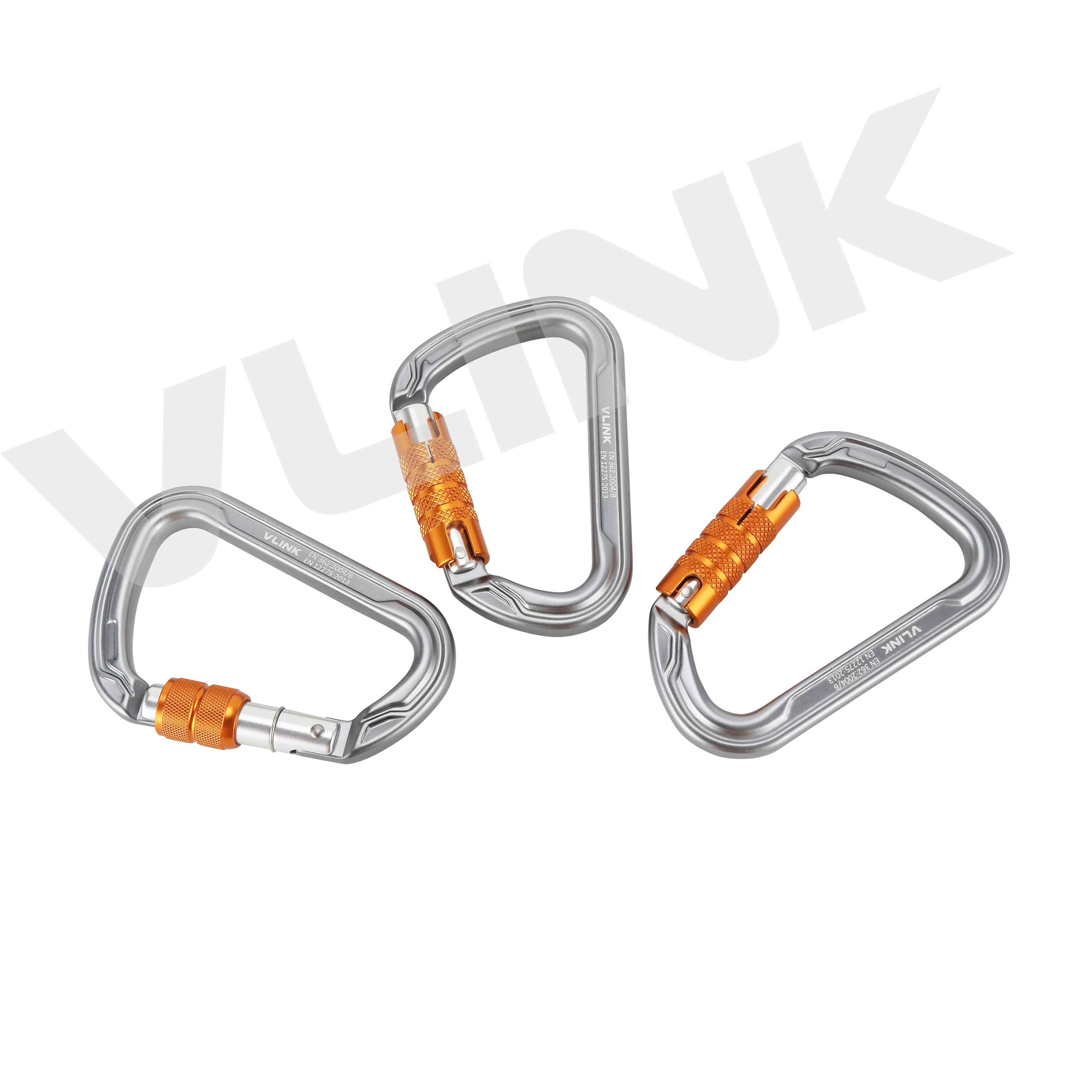 Lightweight Twist Lock CE Certified 30KN Double Action Auto Locking Climbing Carabiner