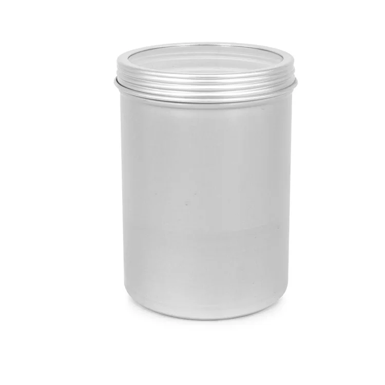 storage wax aluminum jars large round metal tins spice tin with clear window lid
