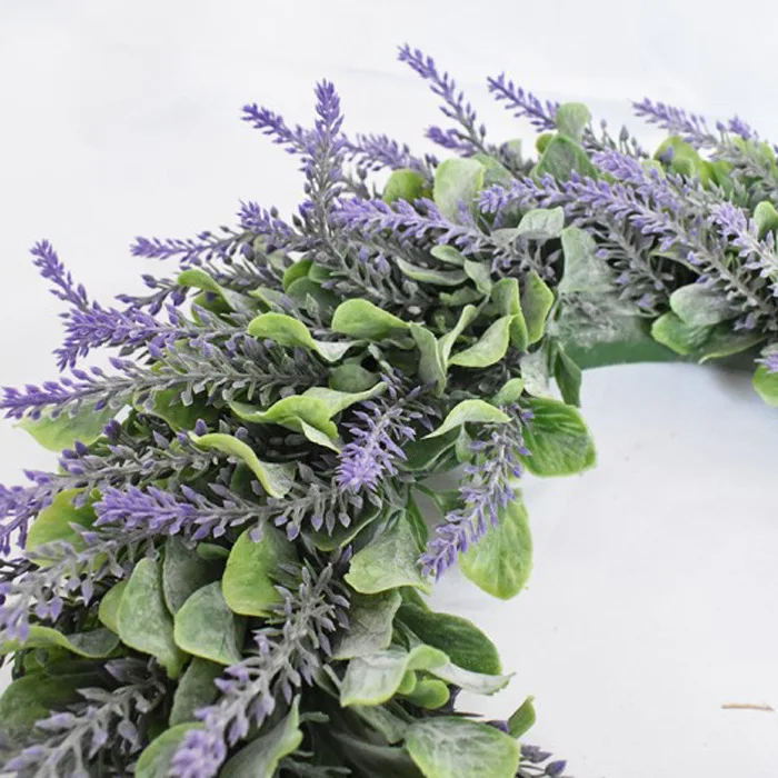 Wedding Home Decorative Door Wreath Artificial Flower Lavender Wreaths For Sale