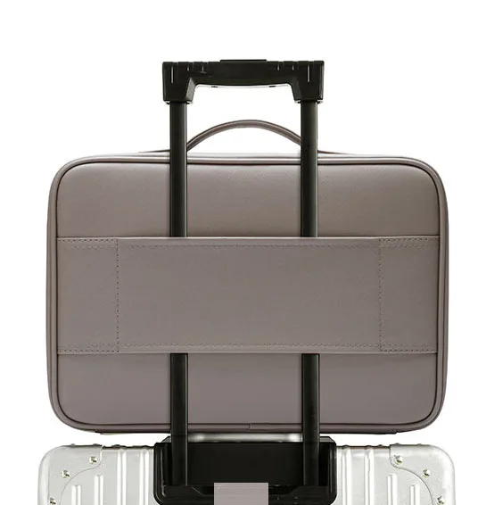 Rownyeon Custom Private Label PU Leather Portable Travel Professional Makeup Bags Cosmetic Storage Box With LED Light